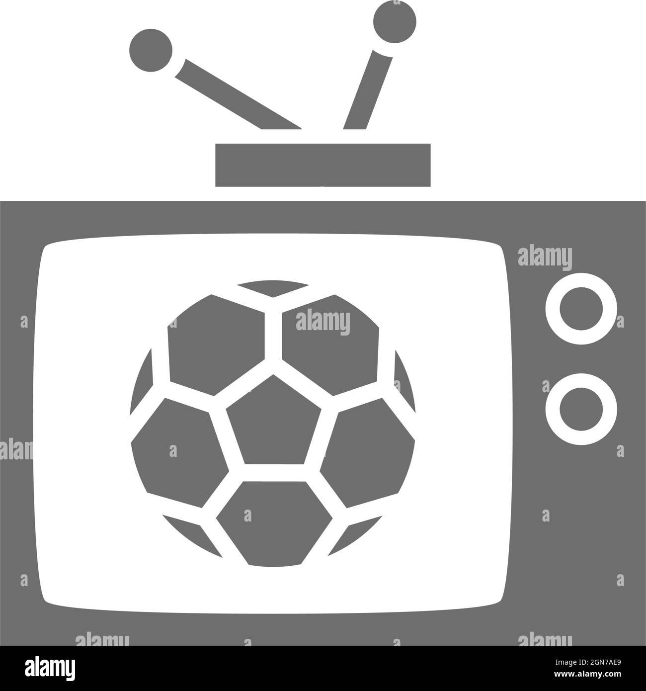 Broadcast match on TV, soccer grey icon Stock Vector Image & Art - Alamy