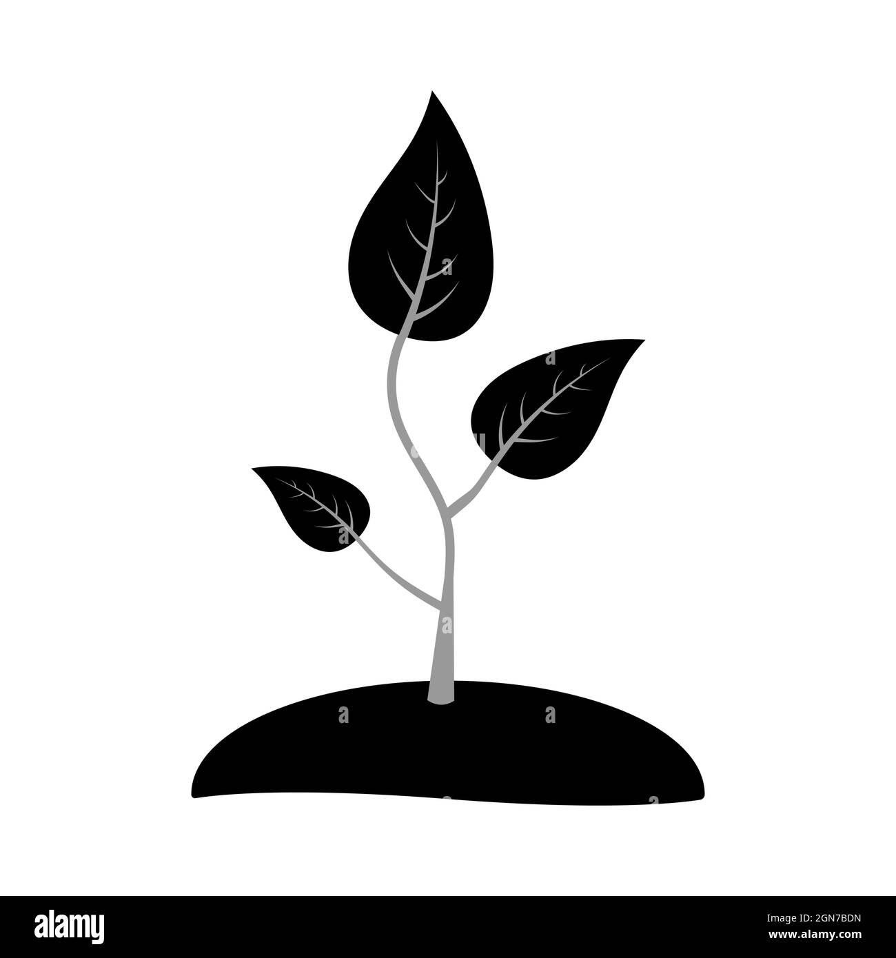 Icon seedlings sprout of a young plant for agriculture Stock Vector