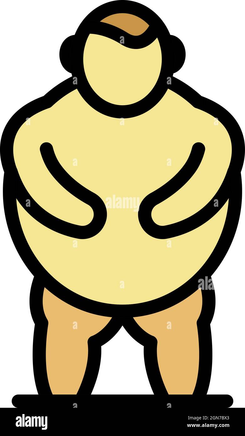 Man obesity icon. Outline man obesity vector icon color flat isolated Stock  Vector Image & Art - Alamy