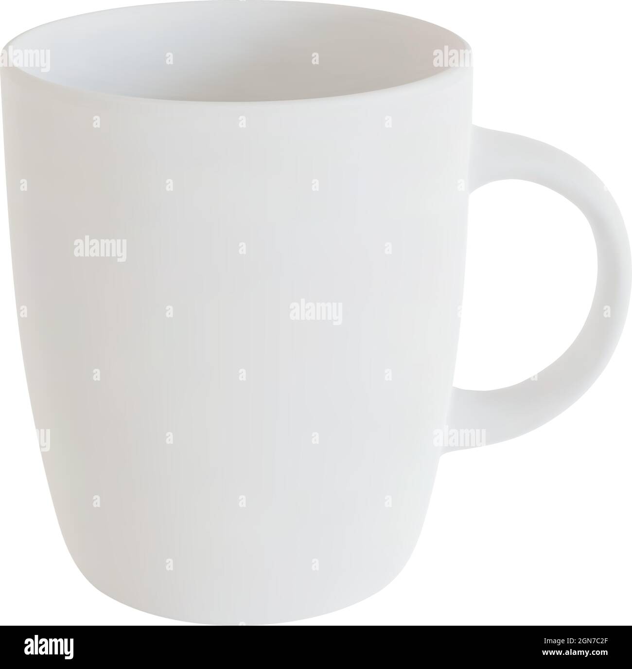 White tea or coffee cup or mug isolated on white background vector ...