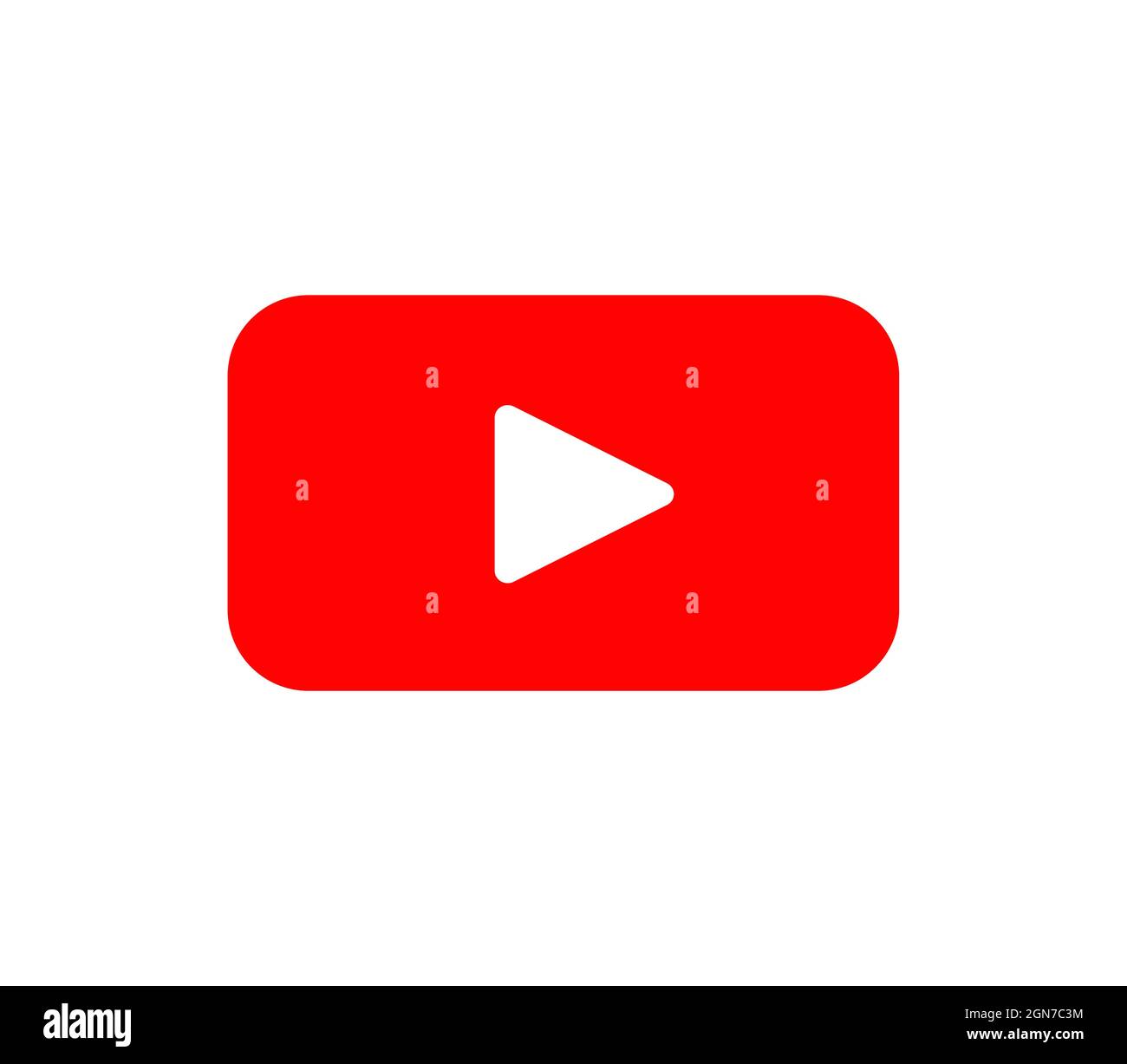 YouTube symbol isolated on white background Stock Vector