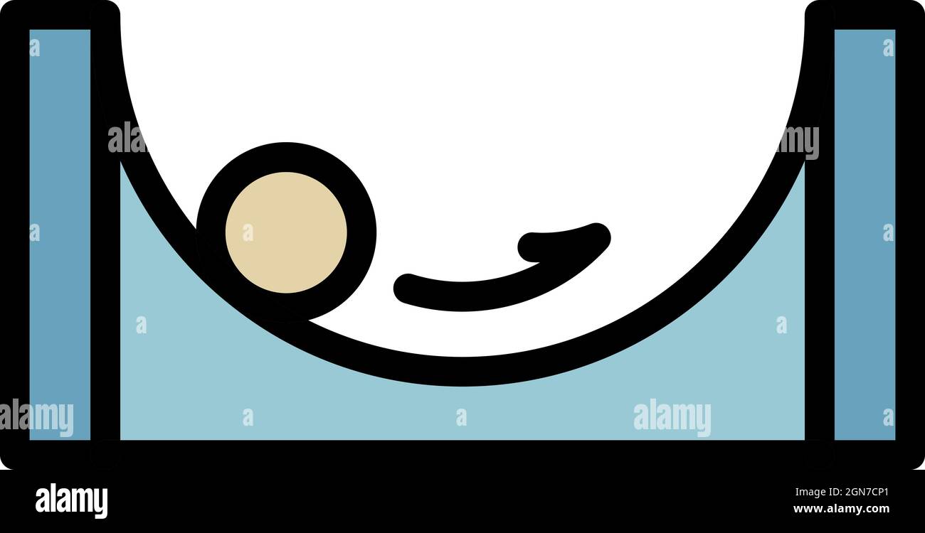 Stable balance icon. Outline stable balance vector icon color flat ...
