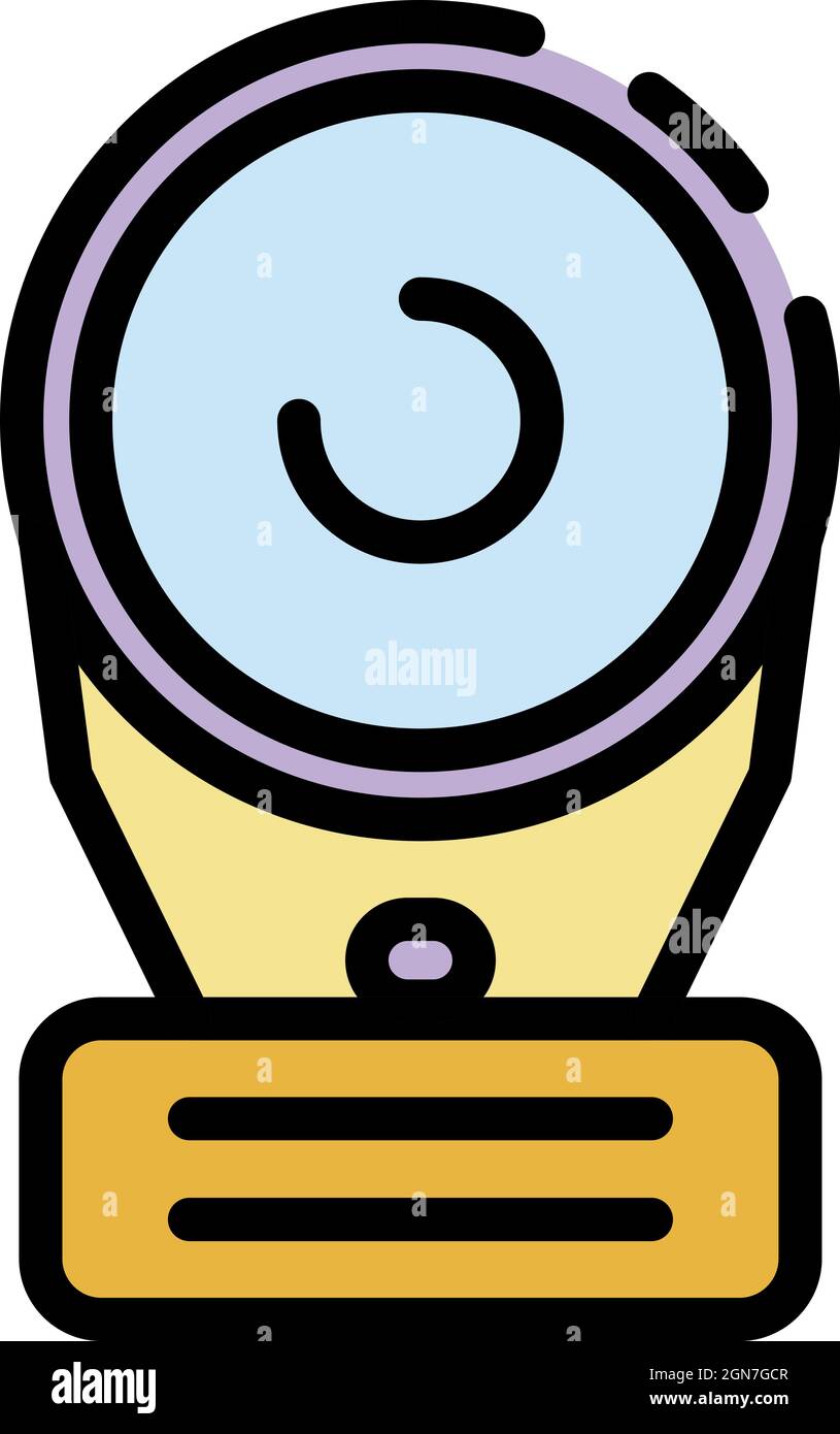 Webcam icon. Outline webcam vector icon color flat isolated Stock Vector