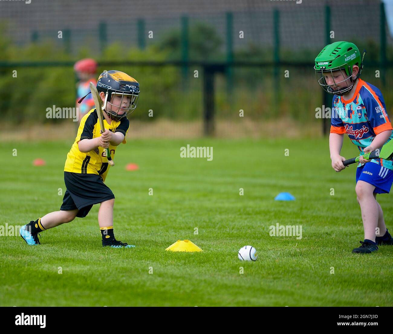 Children at GAA hurling Cul camp in Derry, Northern Ireland. ©George Sweeney / Alamy Stock Photo Stock Photo