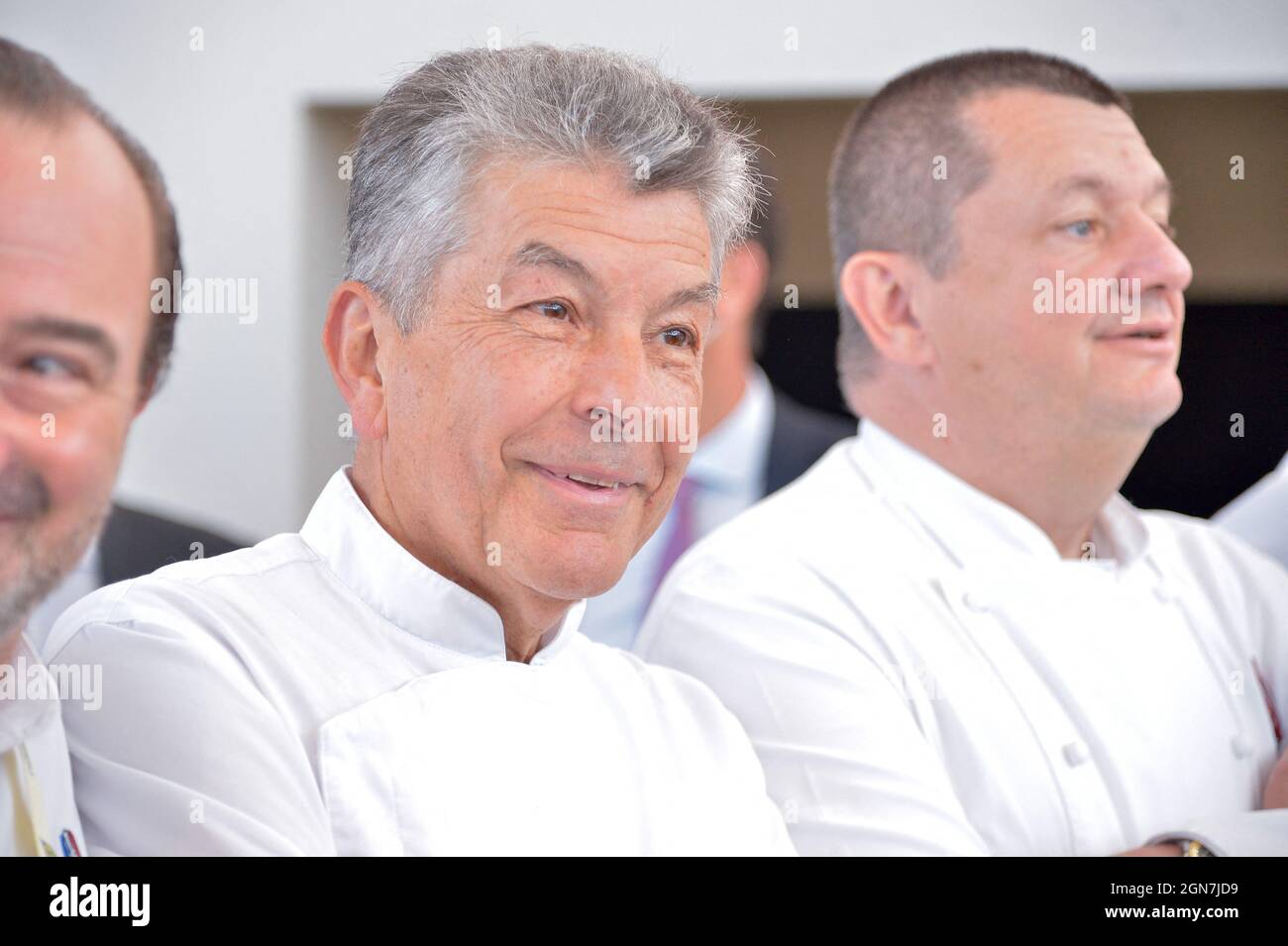 Regis Marcon attending the inauguration of Sirha 2021 in Lyon, France on September 23, 2021. Photo by Julien Reynaud/APS-Medias/ABACAPRESS.COM Stock Photo