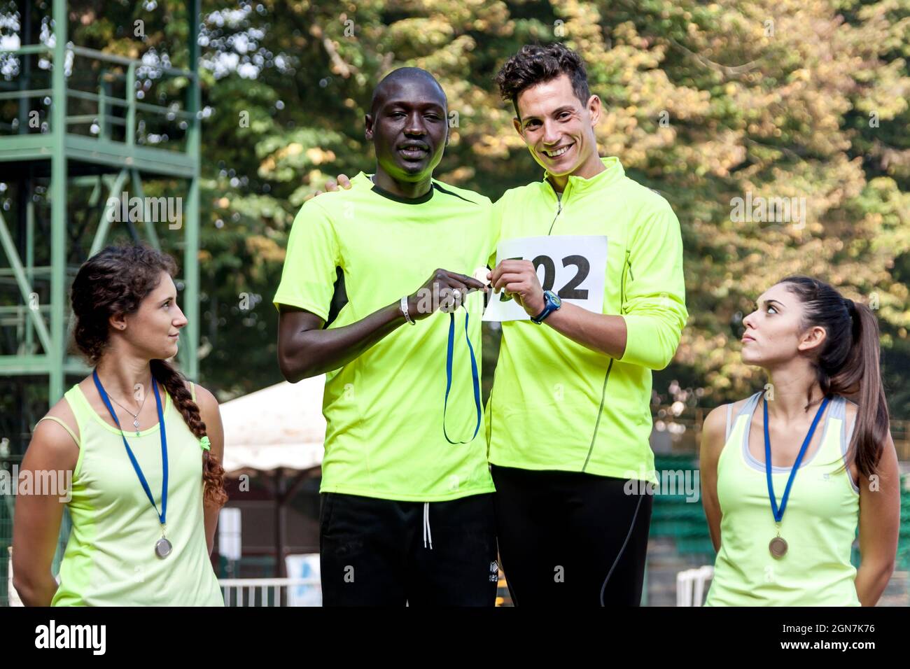 Medal Ceremony Athletics Podium High Resolution Stock Photography and ...