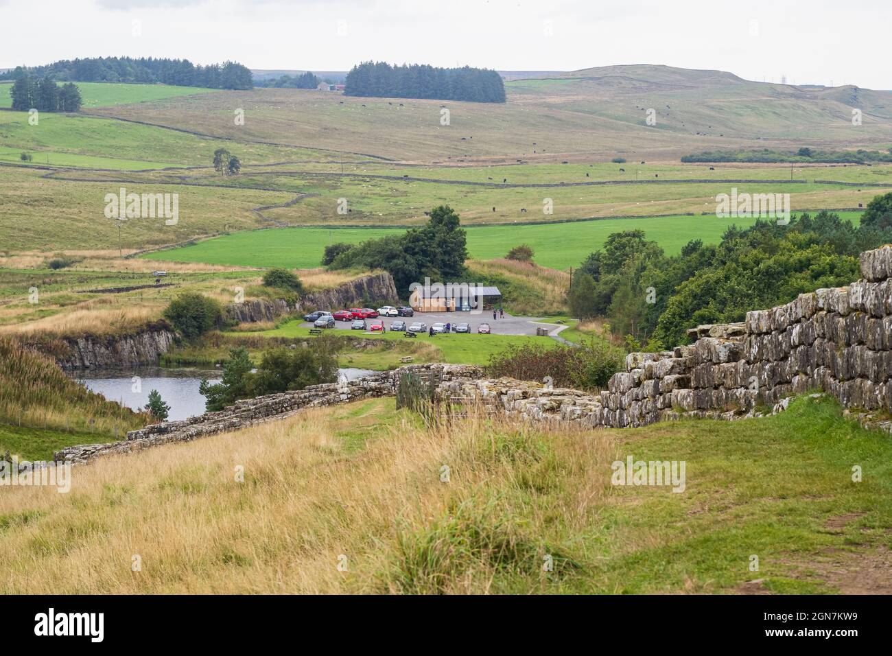 Cawfields hadrian wall vallum hi-res stock photography and images - Alamy