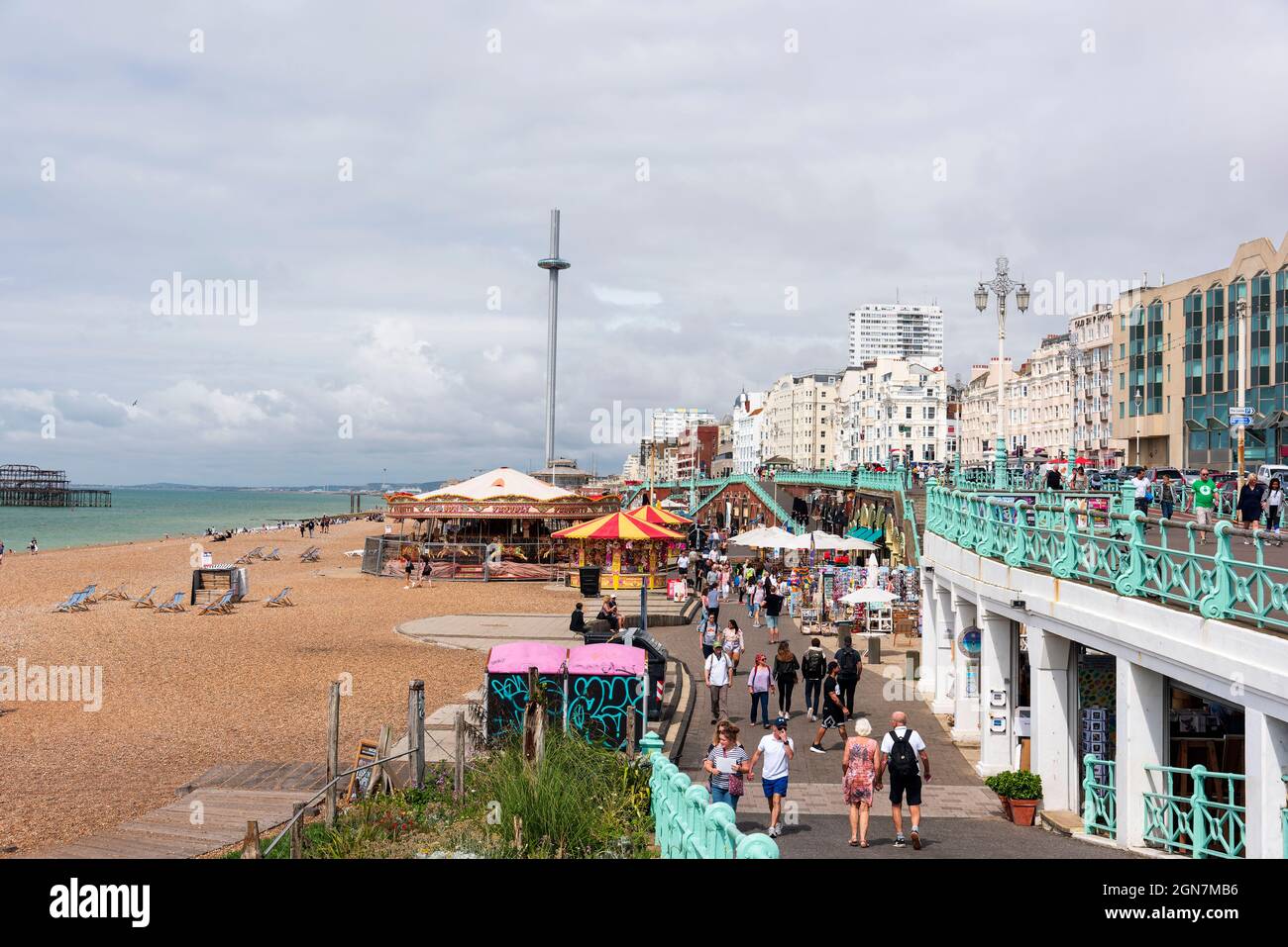 Brighton Beach views Stock Photo