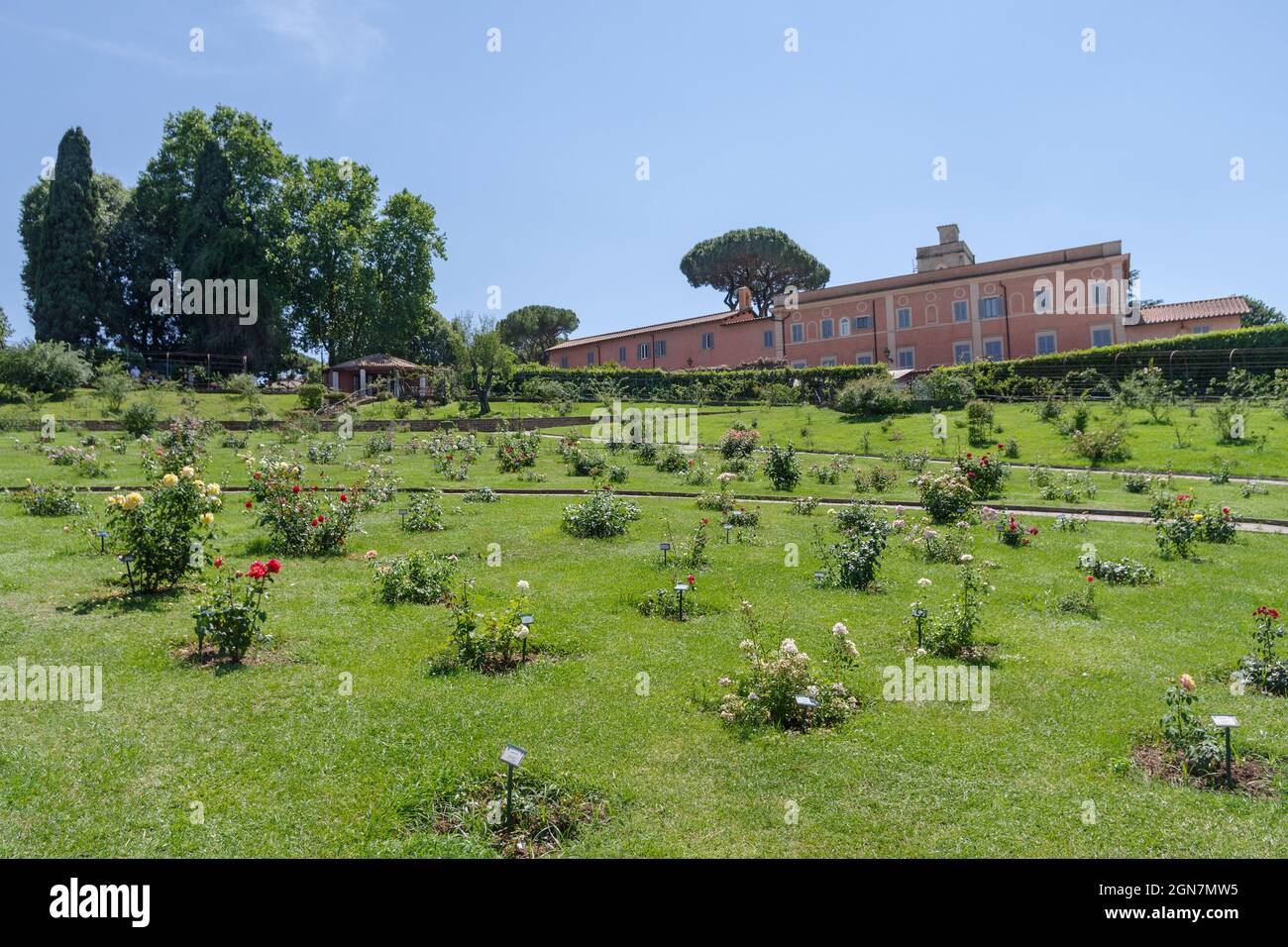 Municipal Rose Garden in Aventino hill, Rome, Italy Stock Photo