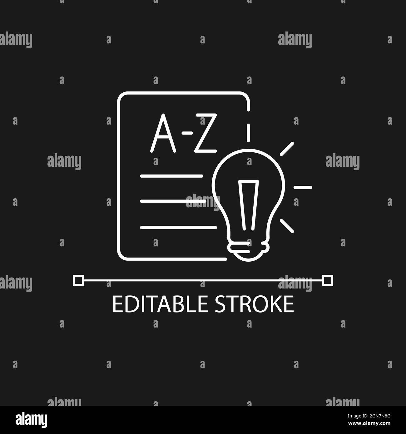 Language Arts white linear icon for dark theme Stock Vector Image & Art ...