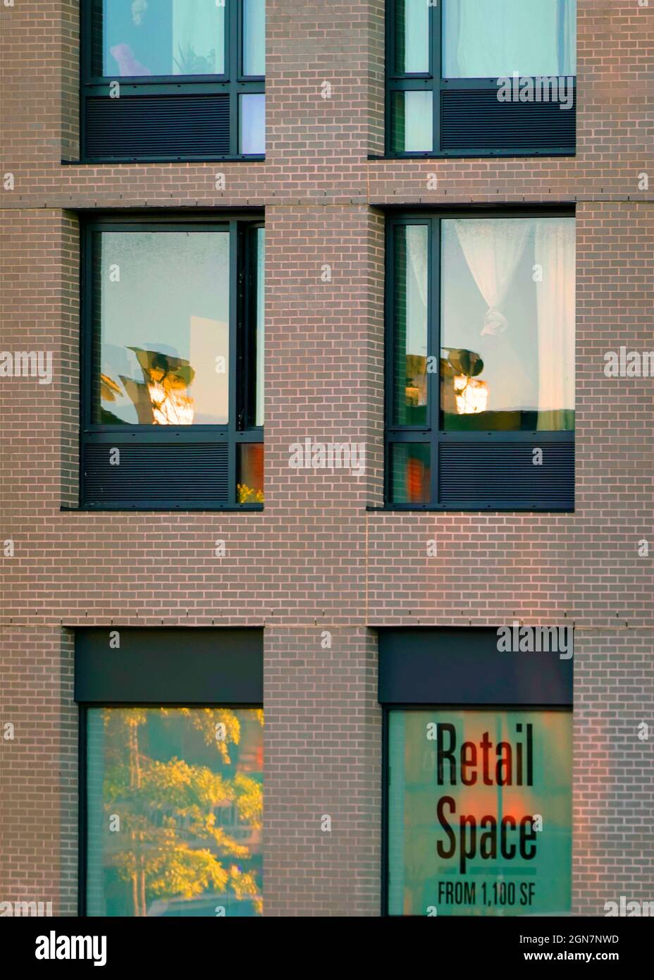 retail space for lease building in Greenwood heights Brooklyn NYC Stock