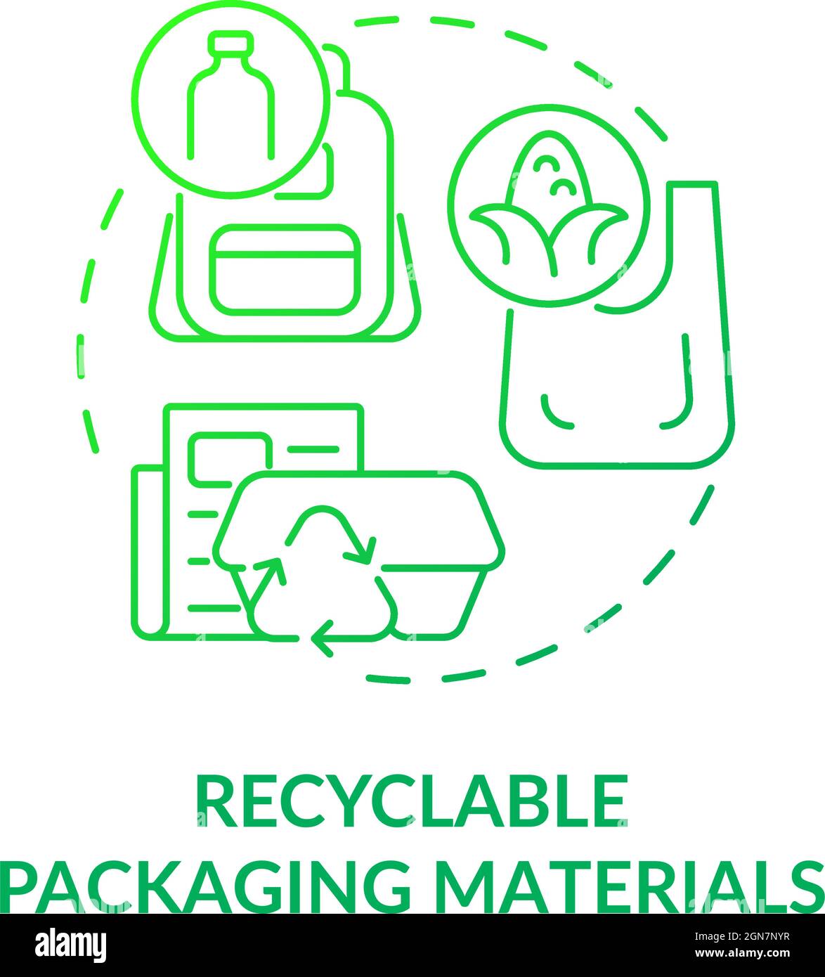 Recyclable packing materials concept icon Stock Vector Image & Art Alamy