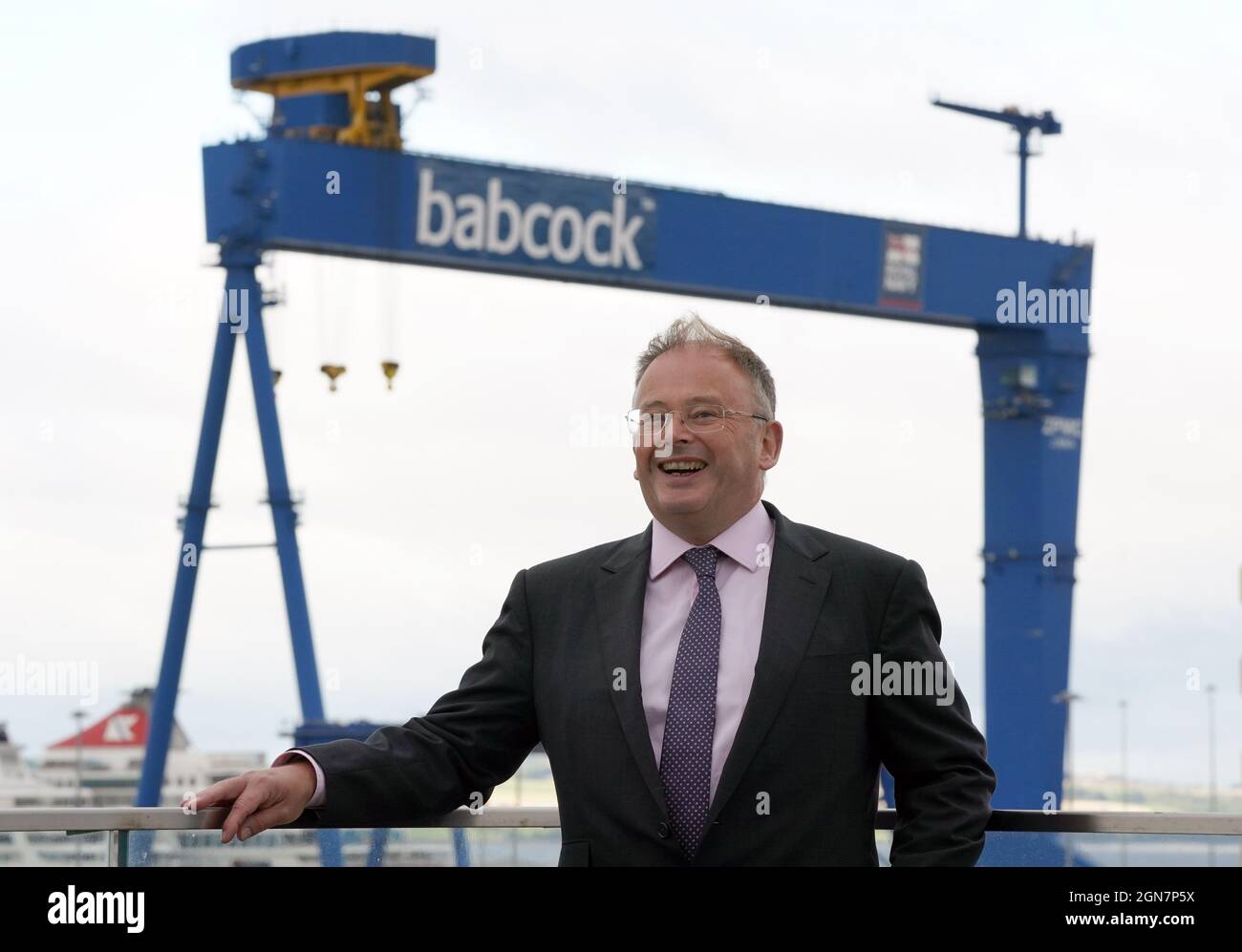 Babcock CEO David Lockwood ahead of a frigate steel cutting ceremony