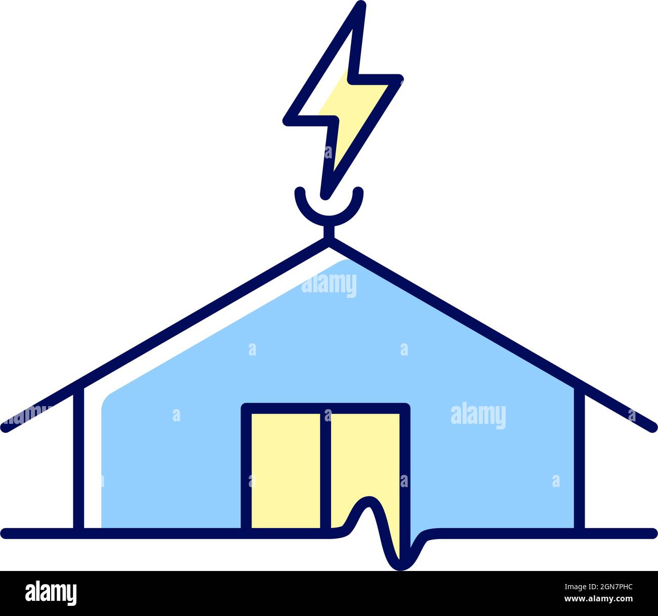 Lightning rod RGB color icon Stock Vector Image & Art Alamy