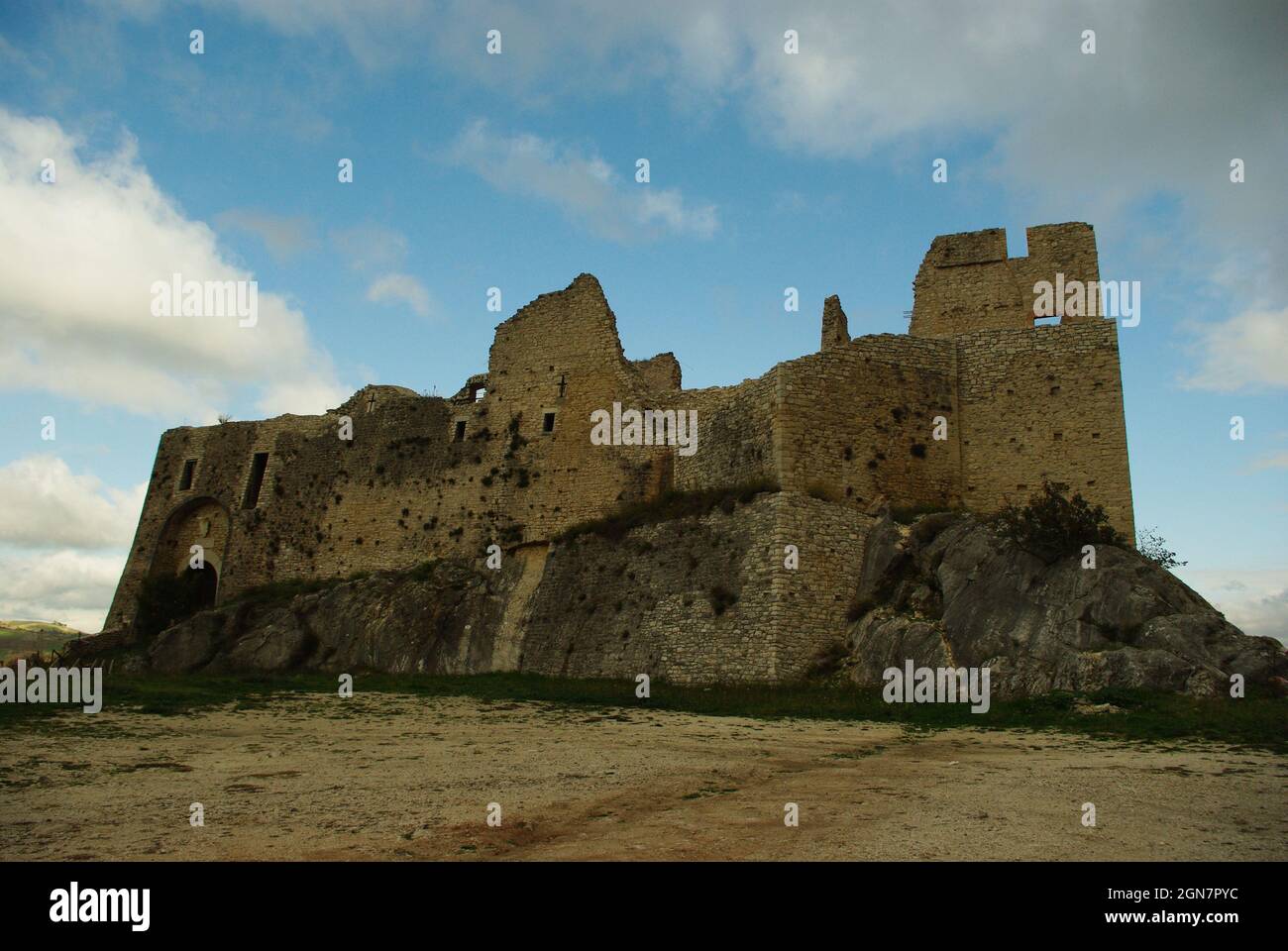 The ancient Castle of Castropignano. Molise, Italy Stock Photo