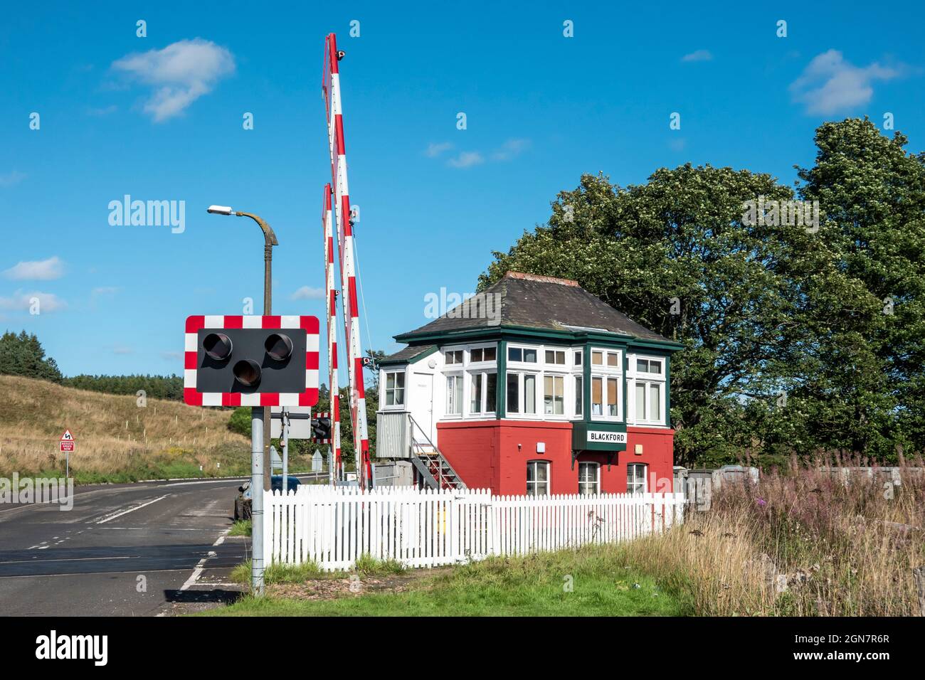 Signal box at Blackford Perth & Kinross Scotland UK Stock Photo