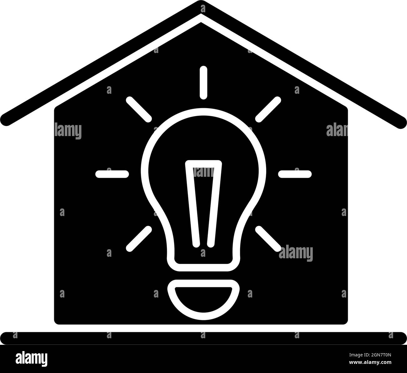 Lighting black glyph icon Stock Vector Image & Art - Alamy