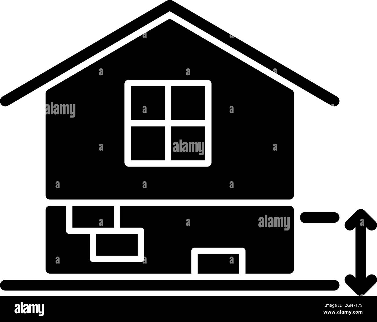 Adequate plinth height black glyph icon Stock Vector Image & Art - Alamy