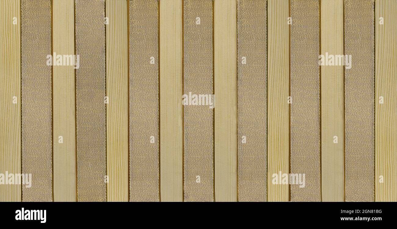 Elegant striped wallpaper for apartment wall decor. Holiday background for Christmas, New Year, birthday, March 8, Valentine. For scrap booking. Beige Stock Photo