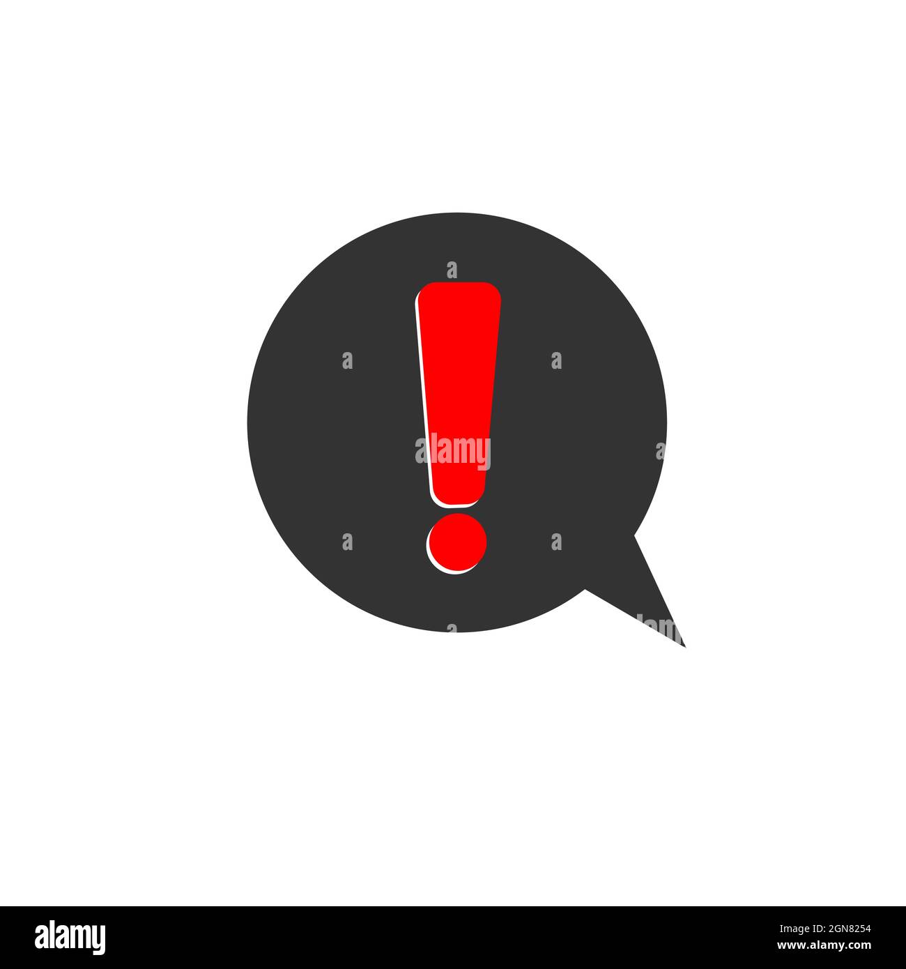 Alert icon isolated on white background, alert message sign vector illustration Stock Vector