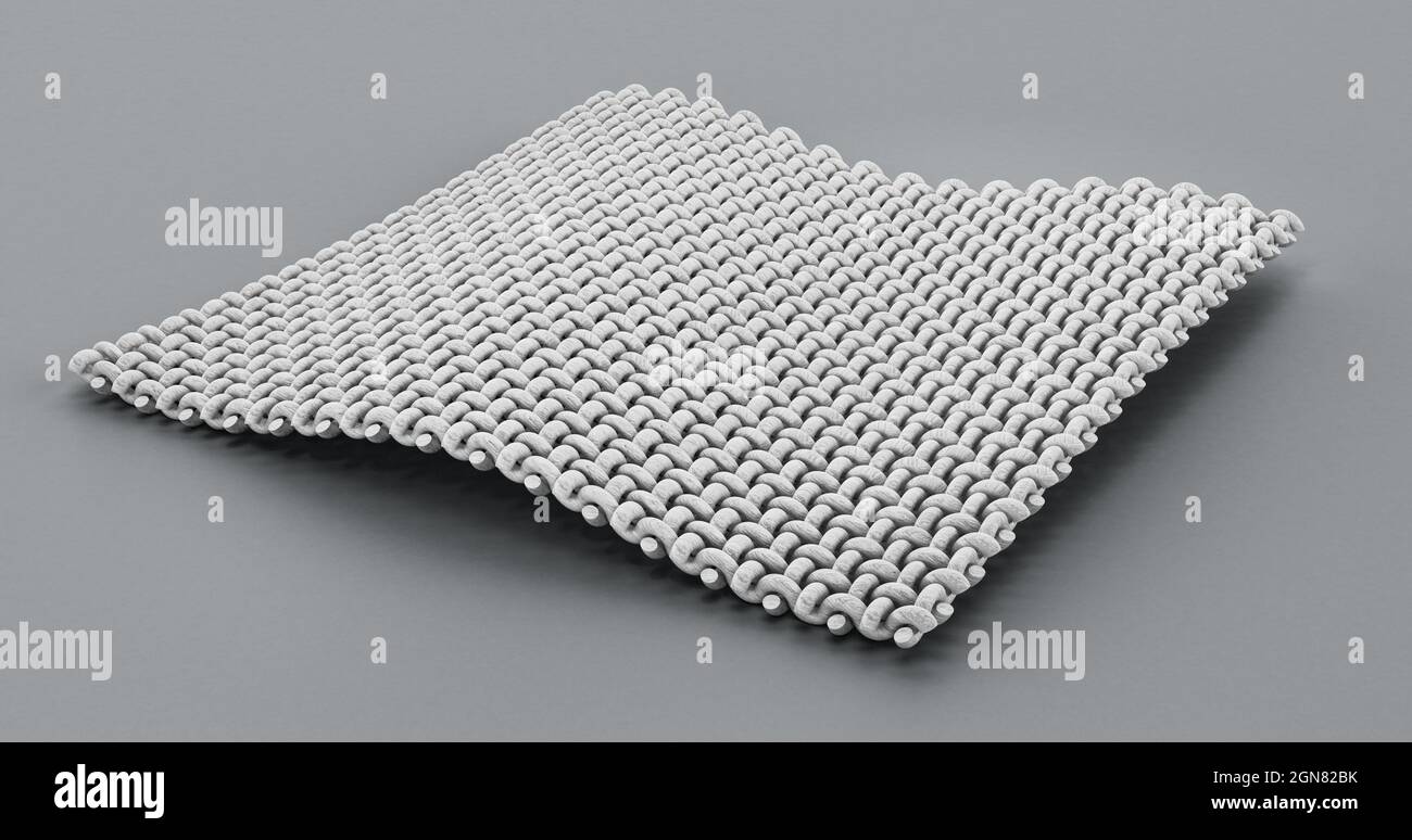 Woven fabric detail under microscope. 3D illustration Stock Photo Alamy