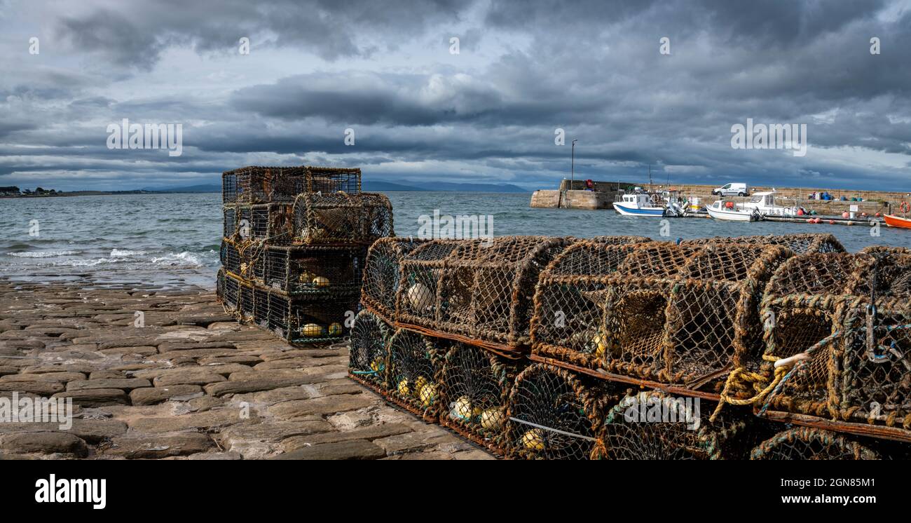 Portmahomack in Easter Ross, a fishing village on the Dornoch Firth near Tain. Stock Photo