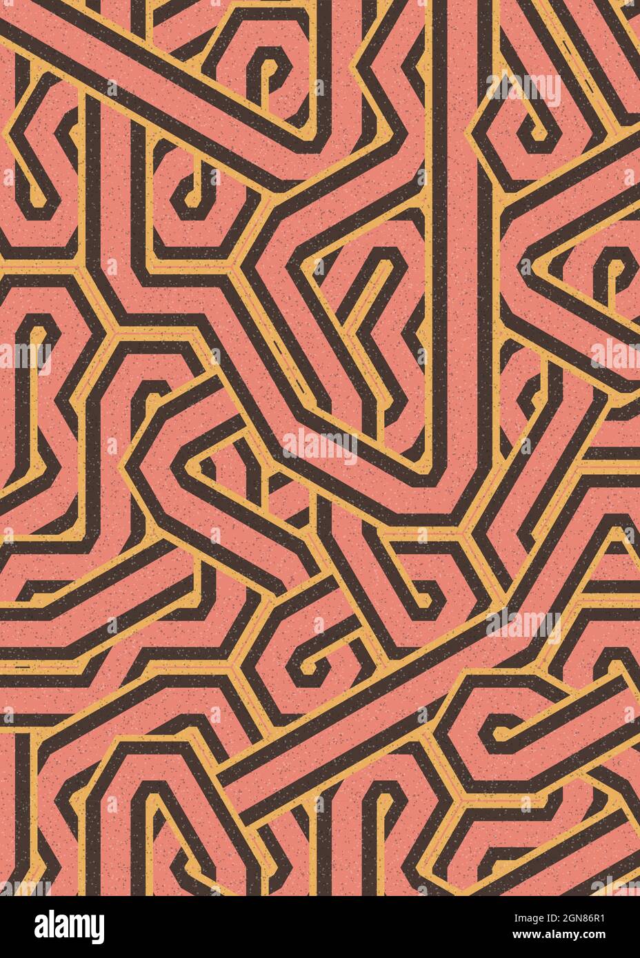 Computerized Tiles Computer-generated Hexagon Tile Connection art background design ...