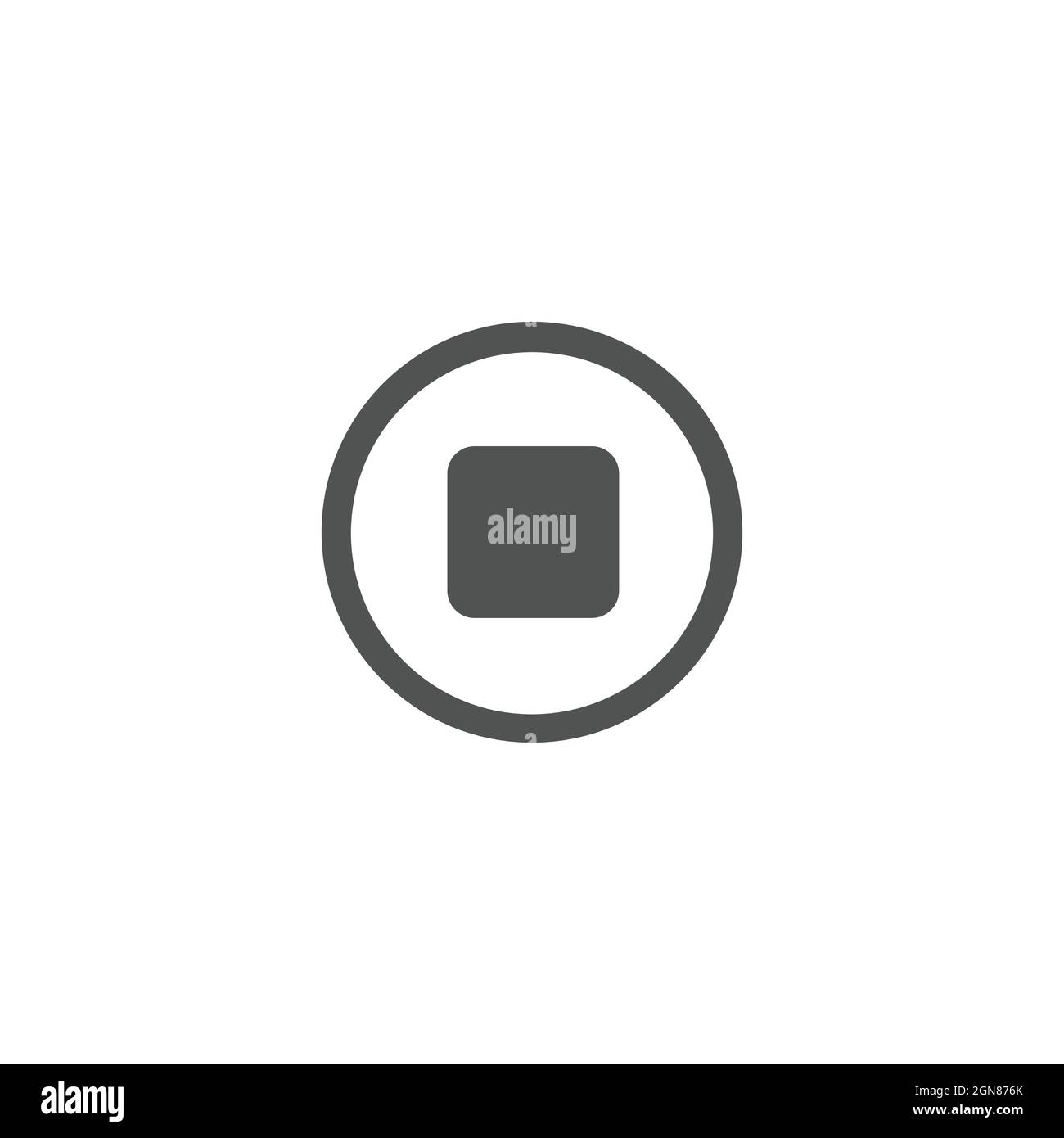 Stop icon sign vector illustration, music stop Stock Vector