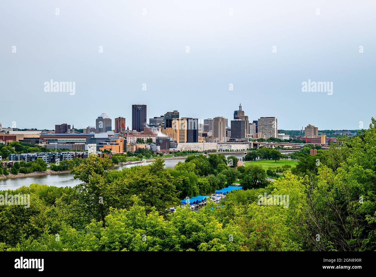 Downtown St. Paul from the High Bridge Overlook Stock Photo - Alamy