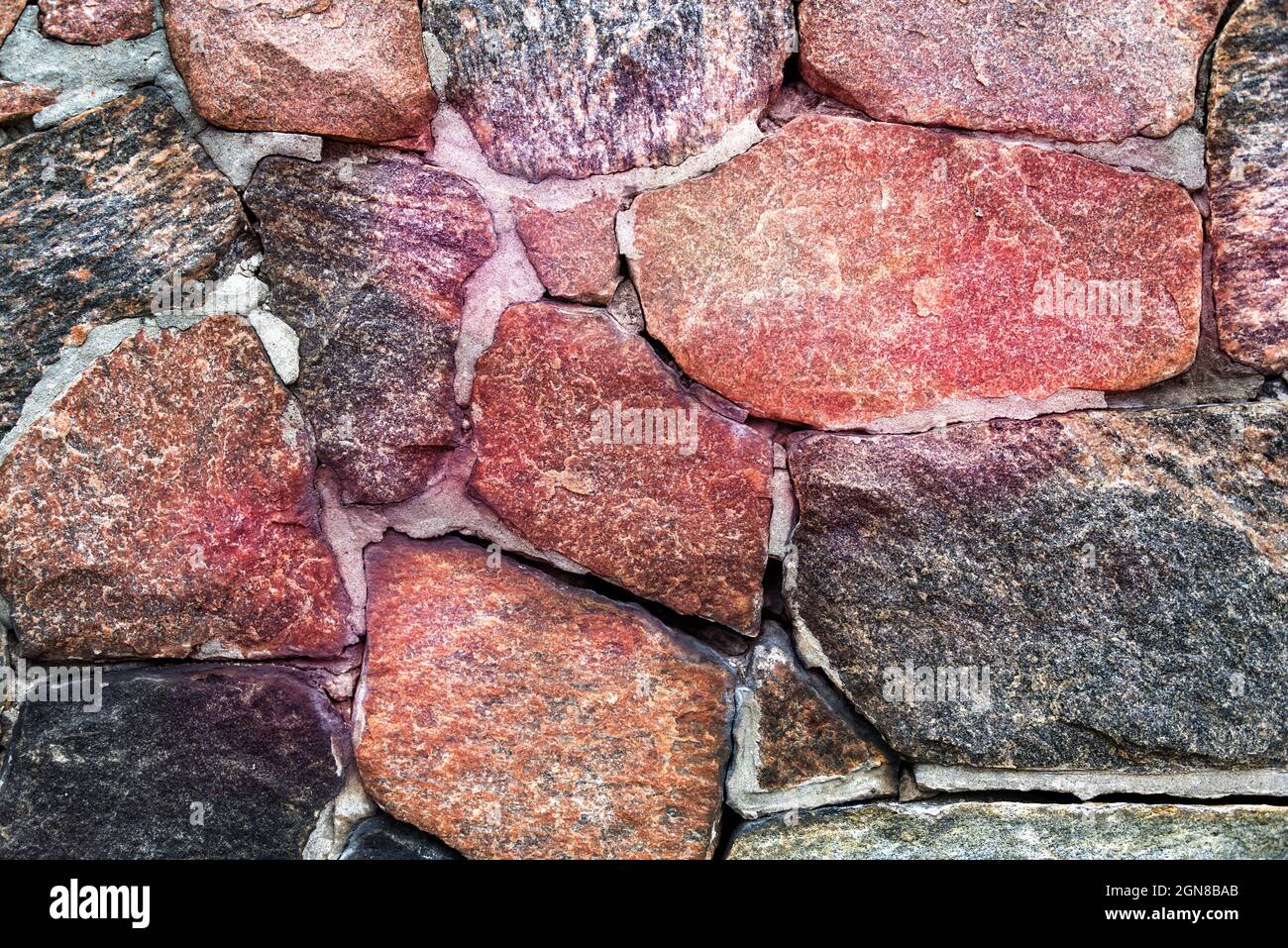 Pattern of stones in an old wall for a design element Stock Photo