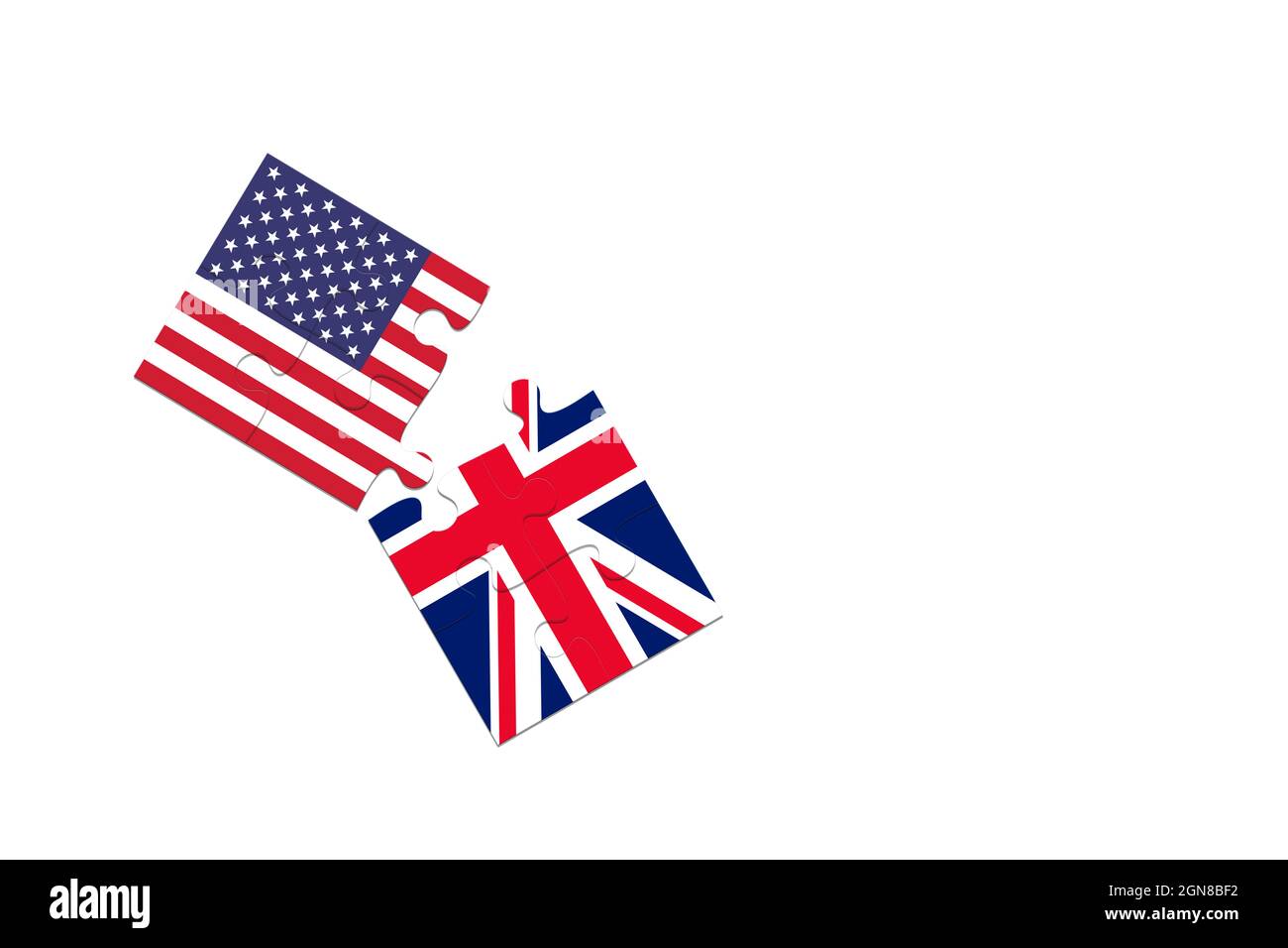 Post Brexit December 31 2020 the negotiation and agreement of a trade deal between the United States and te United Kingdom Stock Photo