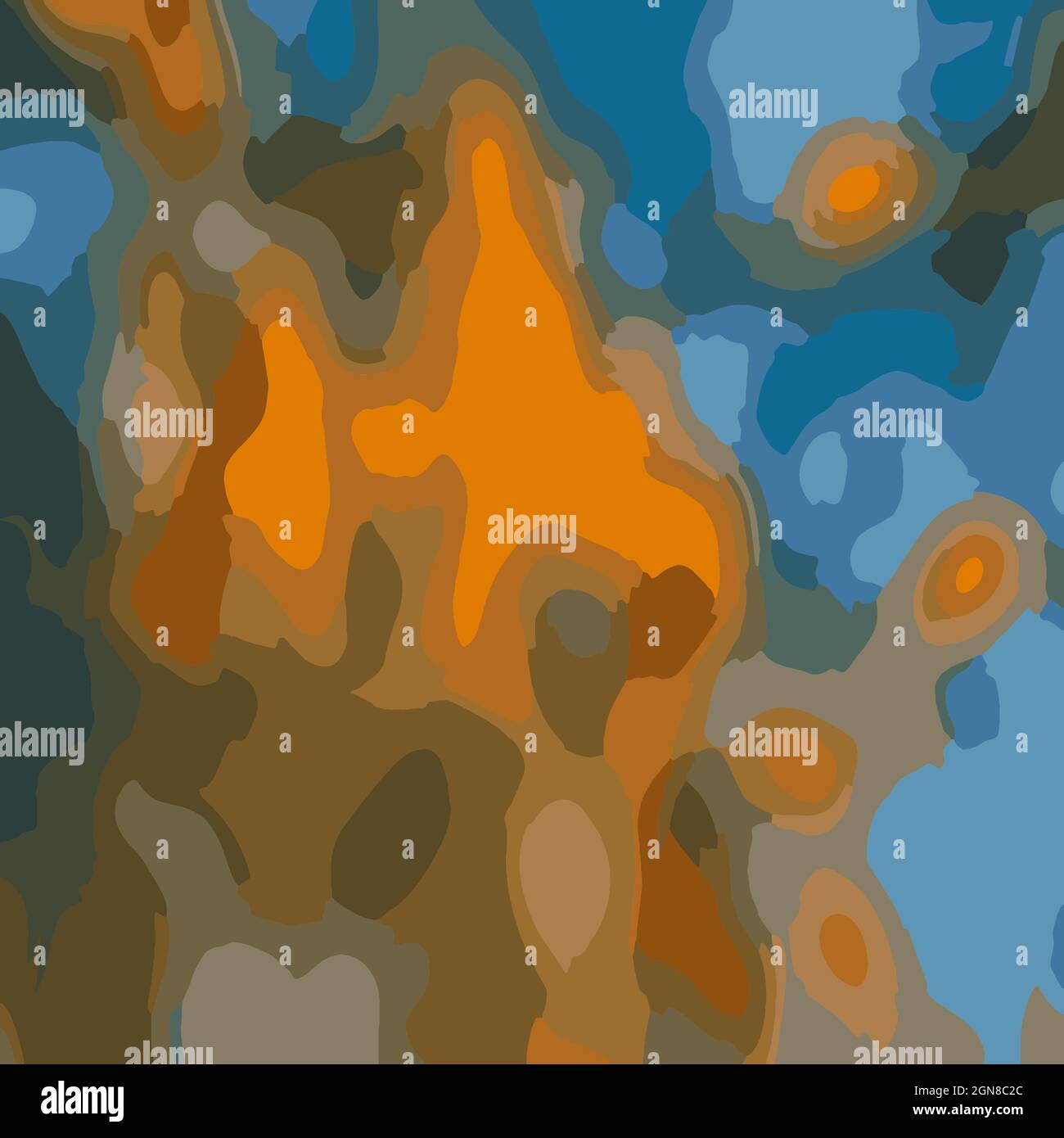 Waved Fall Autumn pattern in a blurred style. Color wave transitions in the autumn ...