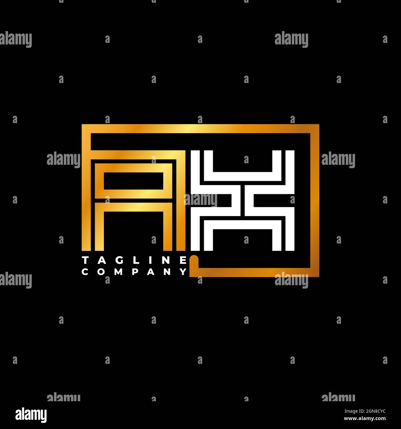 BA Logo letter Geometric Photograph Camera shape style template vector Stock Vector