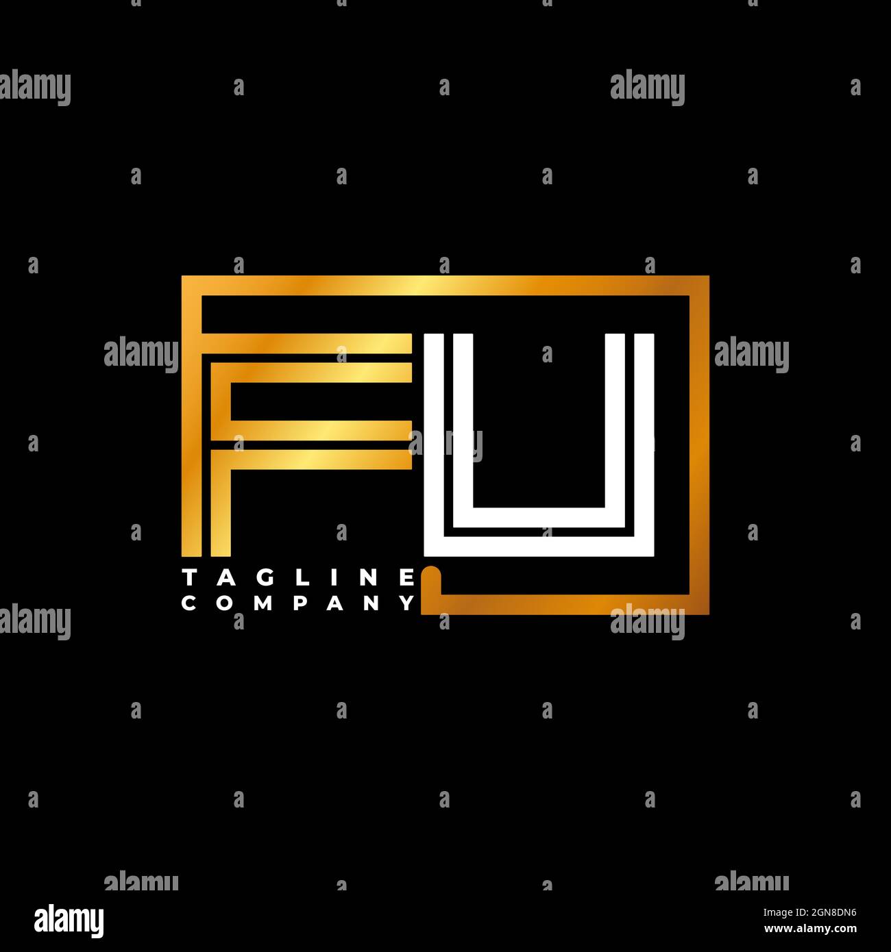 GO Logo letter Geometric Photograph Camera shape style template vector Stock Vector