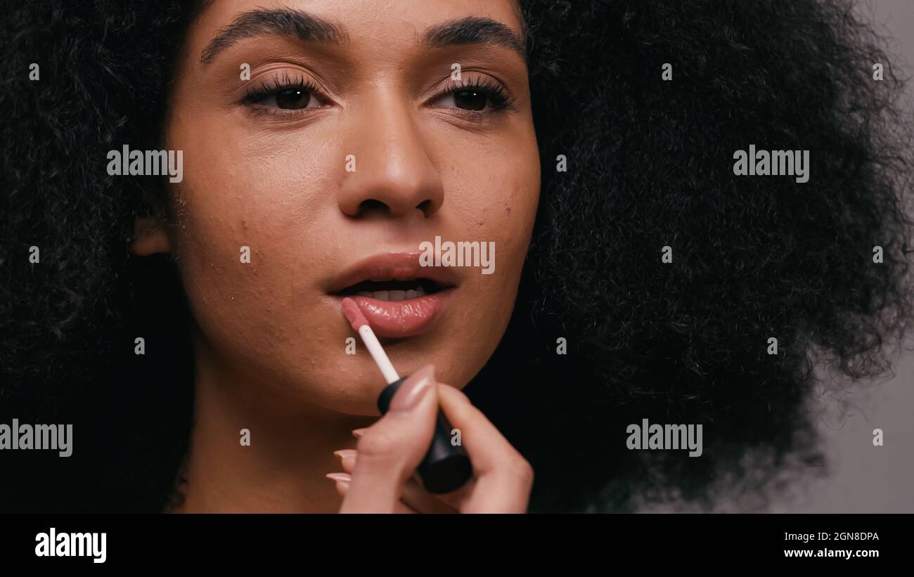 Happy young black woman applying hi-res stock photography and images ...