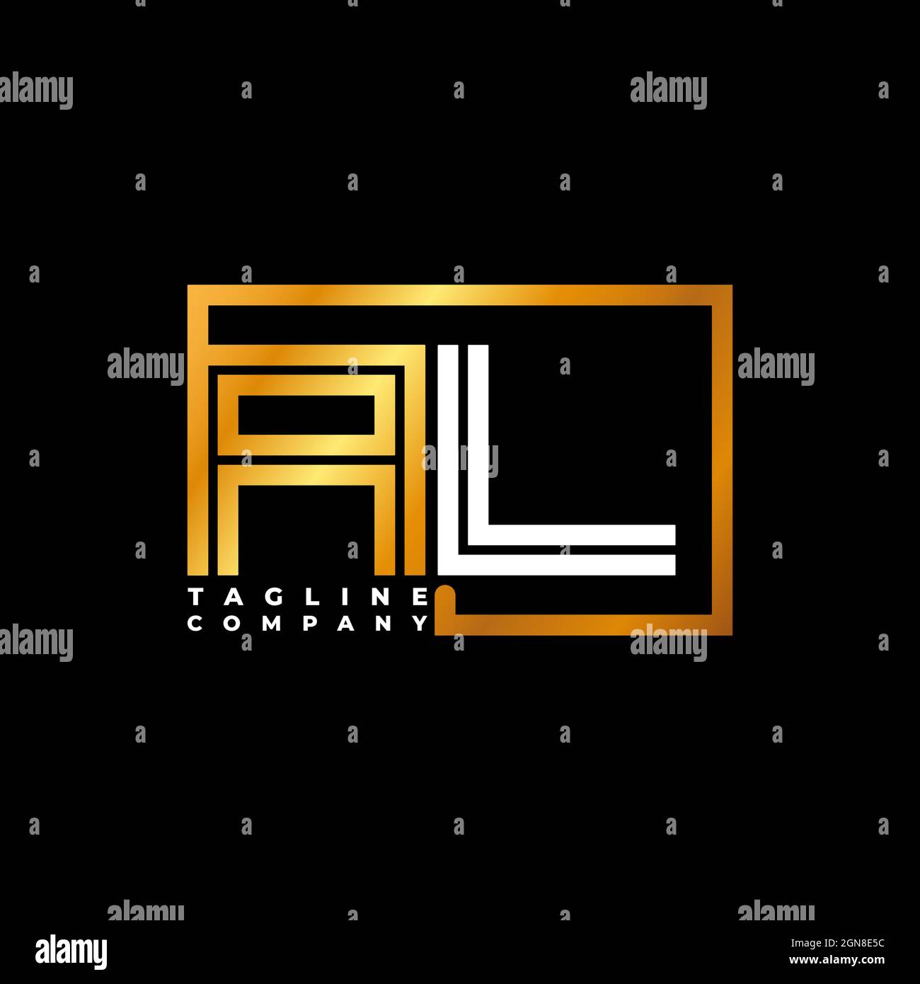 AN Logo letter Geometric Photograph Camera shape style template vector Stock Vector