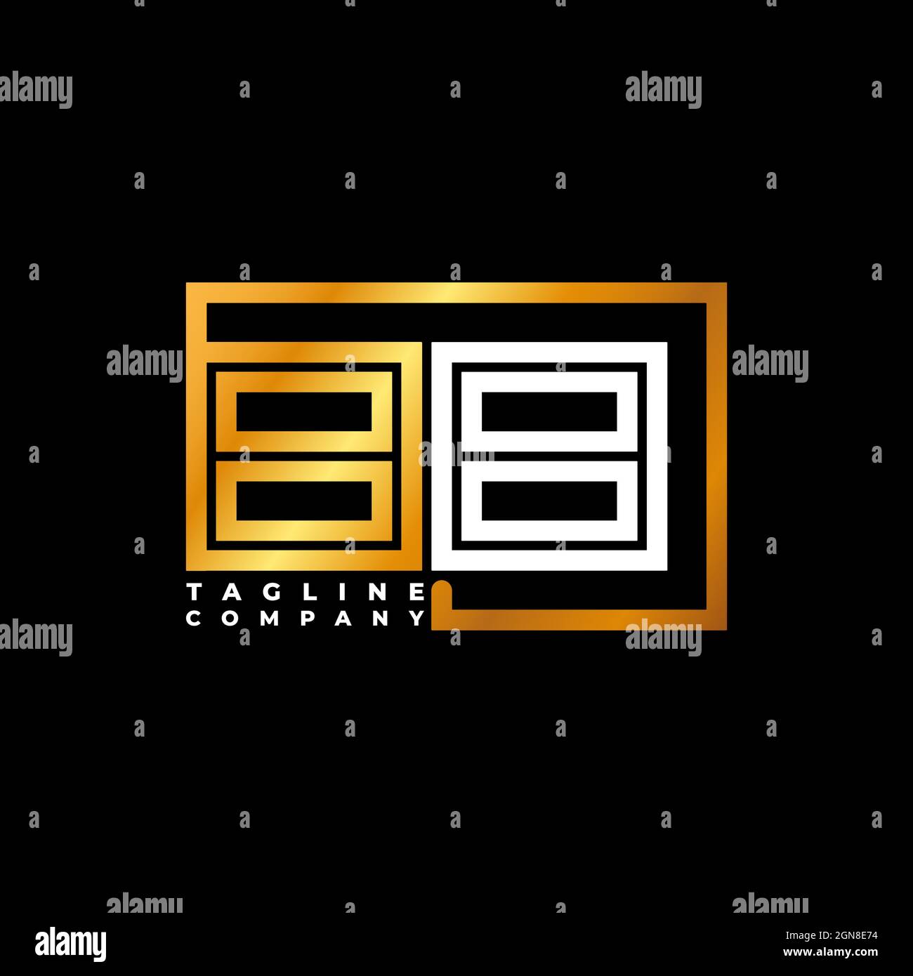 BE Logo letter Geometric Photograph Camera shape style template vector Stock Vector