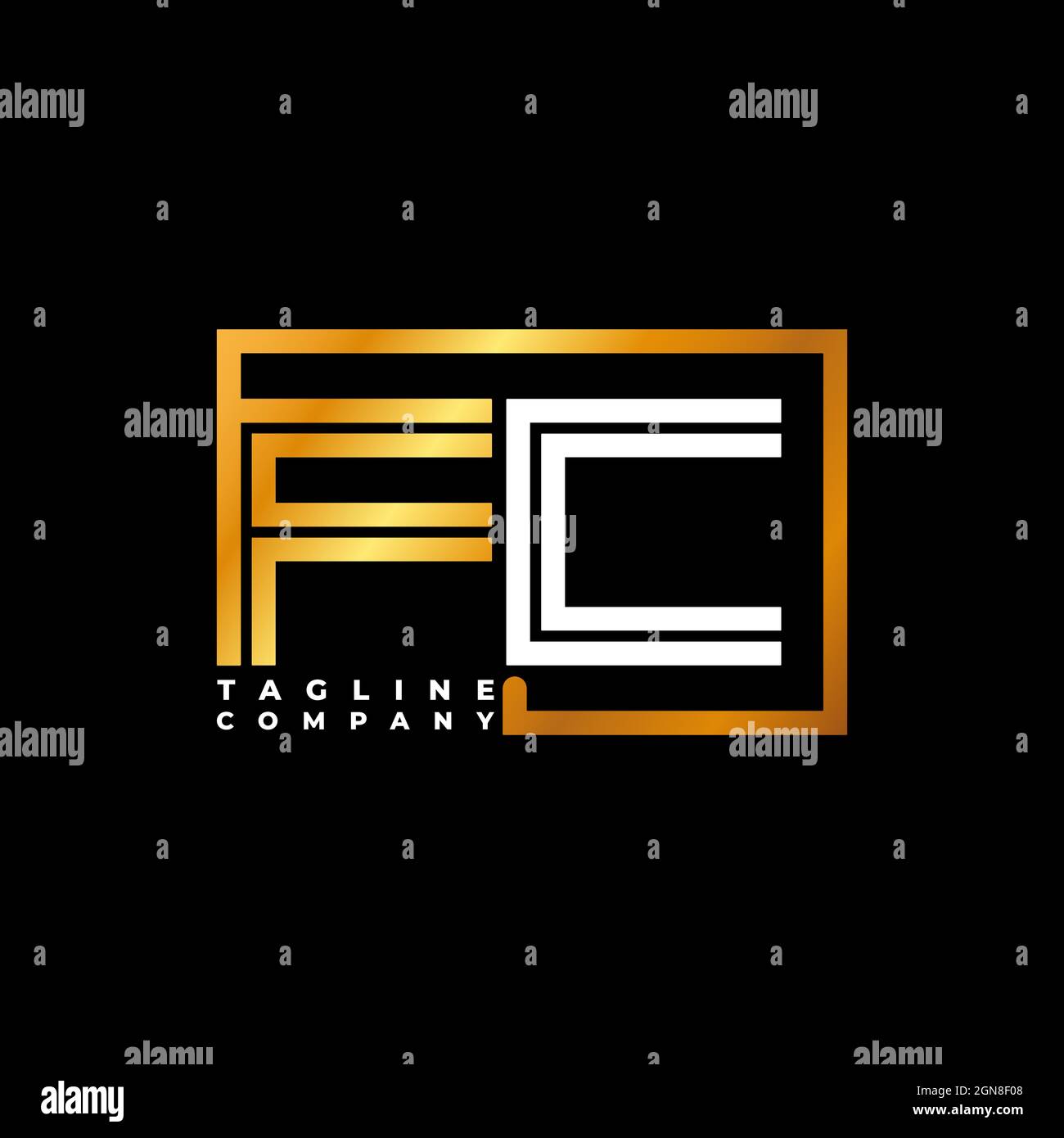 FU Logo letter Geometric Photograph Camera shape style template vector ...