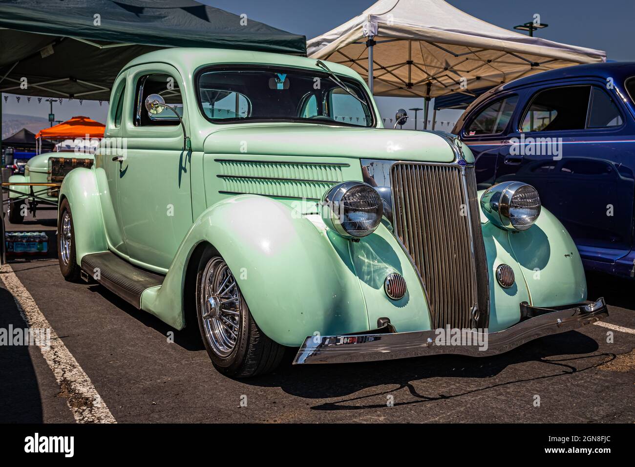 Reno, NV August 3, 2021 1936 Ford Deluxe 5 Window Coupe at a local