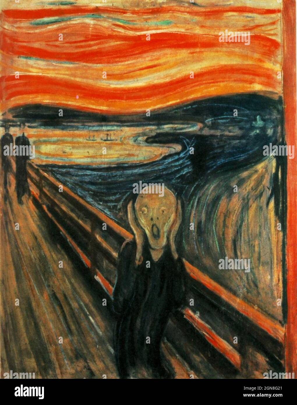 The Scream (1893), an expressionist painting by Edvard Munch. Stock Photo