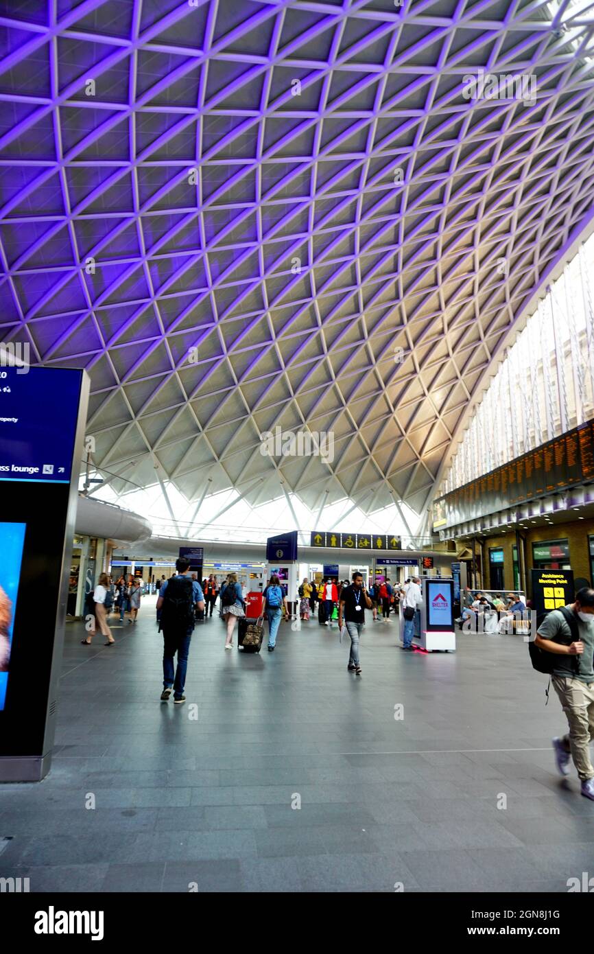 Interior of King's Cross station, London, United Kingdom Stock Photo ...