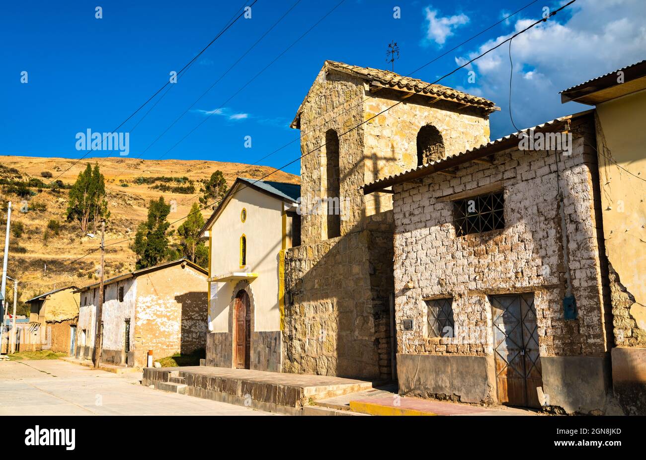 Antacocha, typical Peruvian village in the Andes Stock Photo