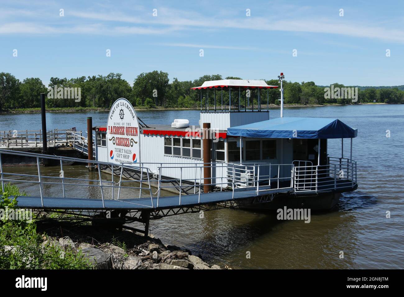 Port of La Crosse on the Mississippi River. Home of the La Crosse Queen
