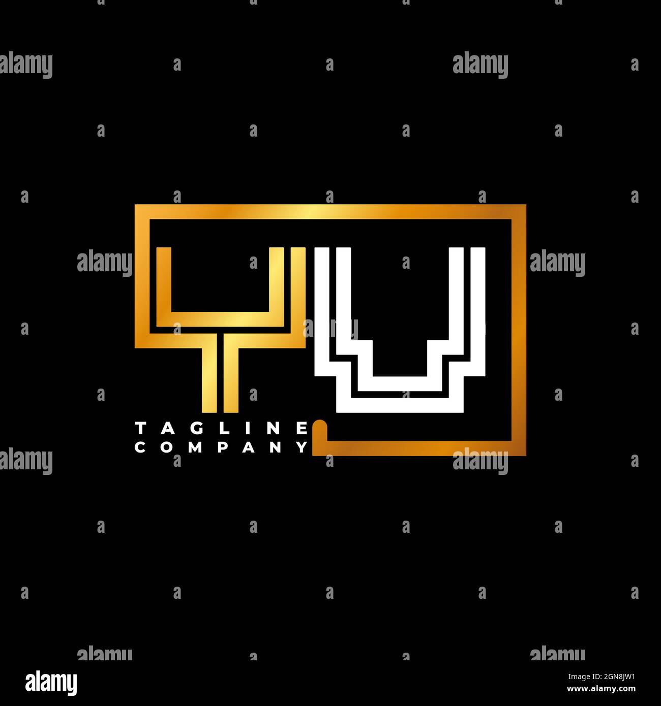 YV Logo letter monogram shape line golden vector template. Business ...