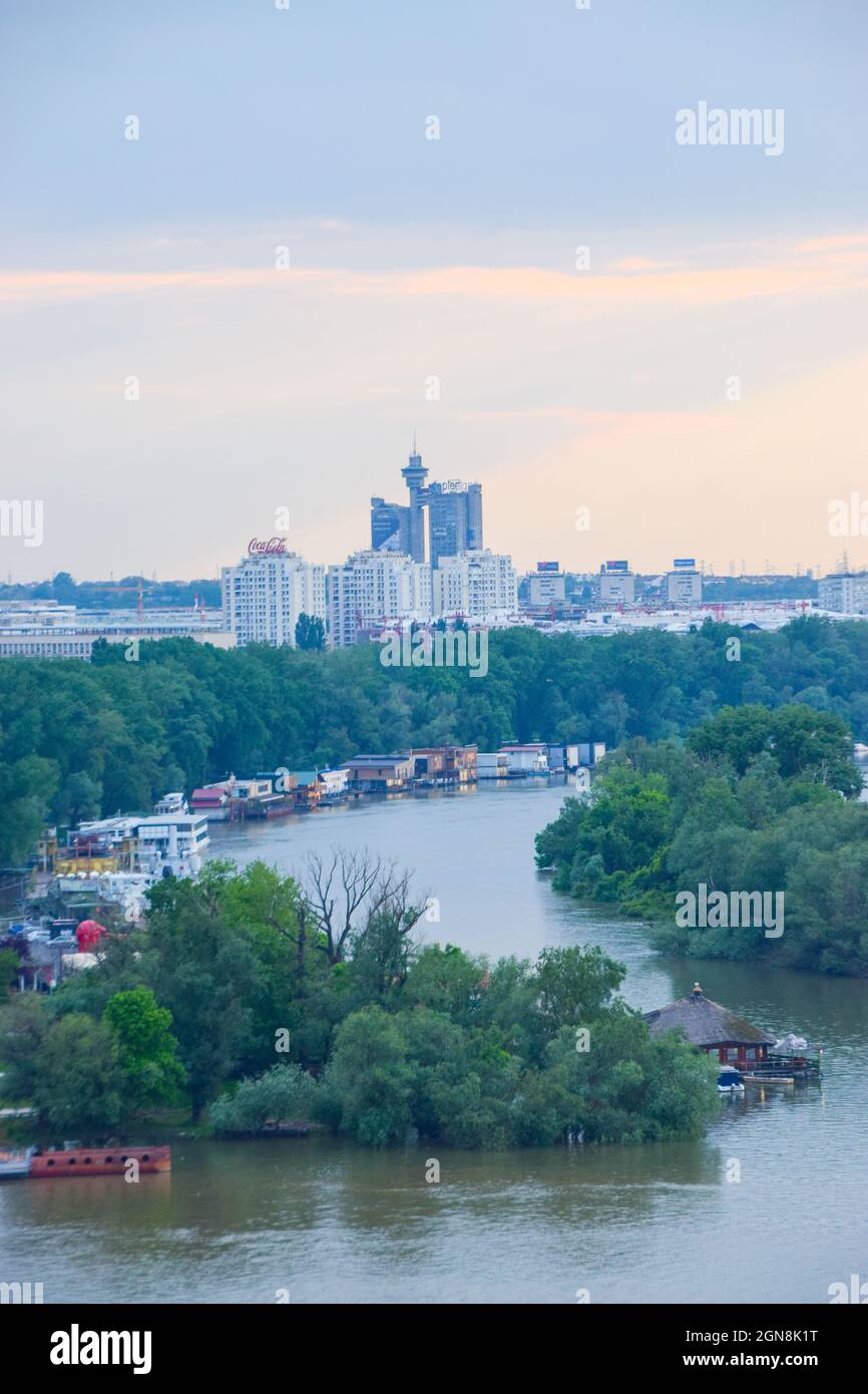 Western City Gate, Genex Tower, Belgrade, Serbia Stock Photo