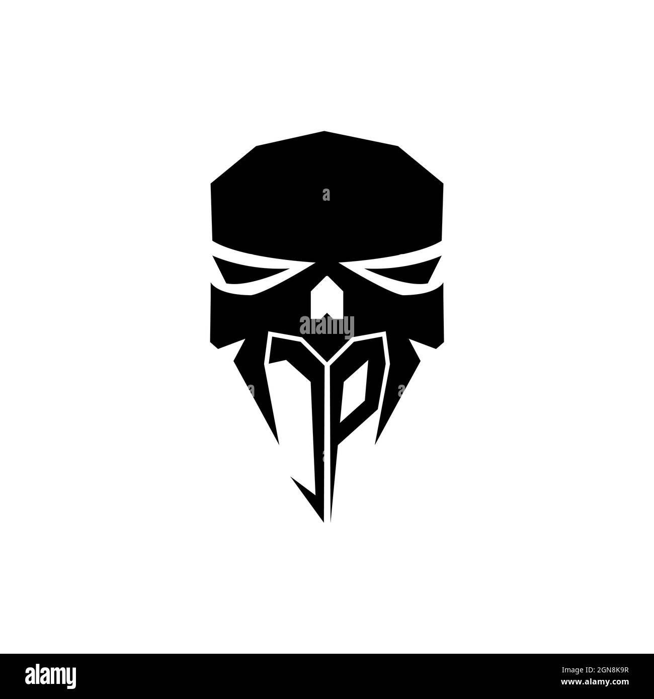 CP Initial ESport gaming logo. Modern head Skull shape template vector logo Stock Vector