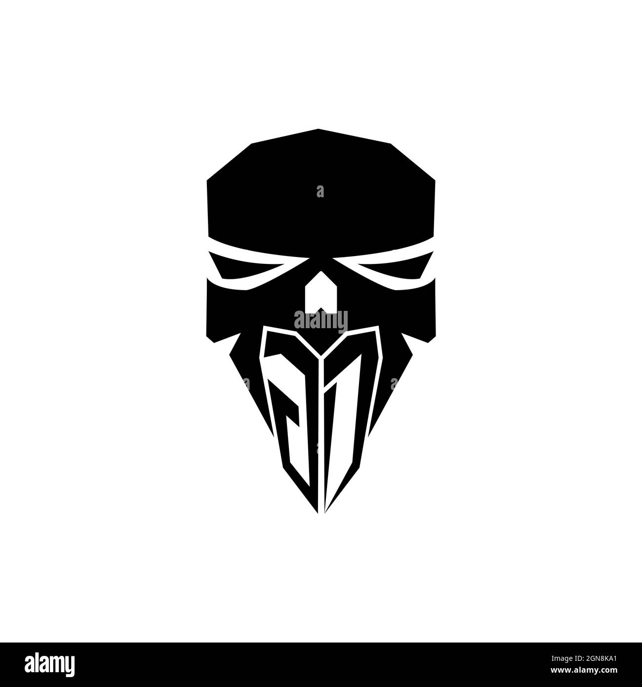 GD Initial ESport gaming logo. Modern head Skull shape template vector logo Stock Vector