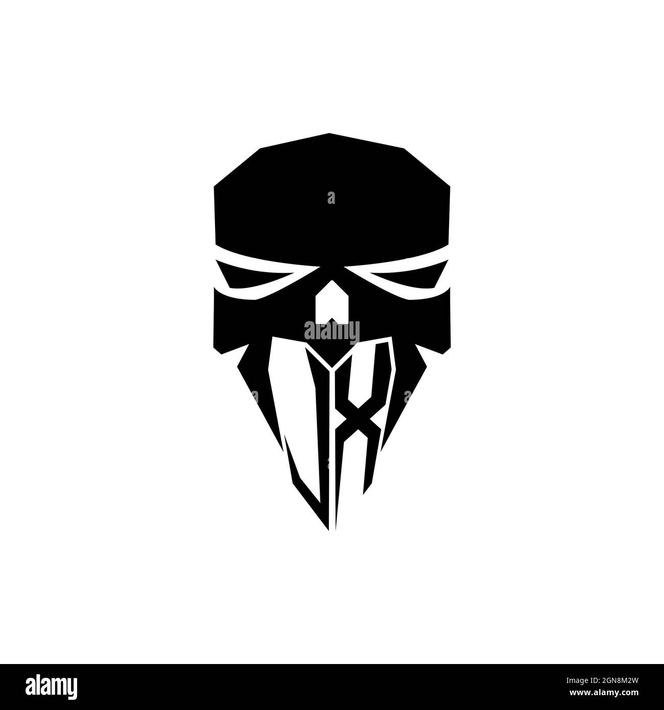 JX Initial ESport gaming logo. Modern head Skull shape template vector logo Stock Vector