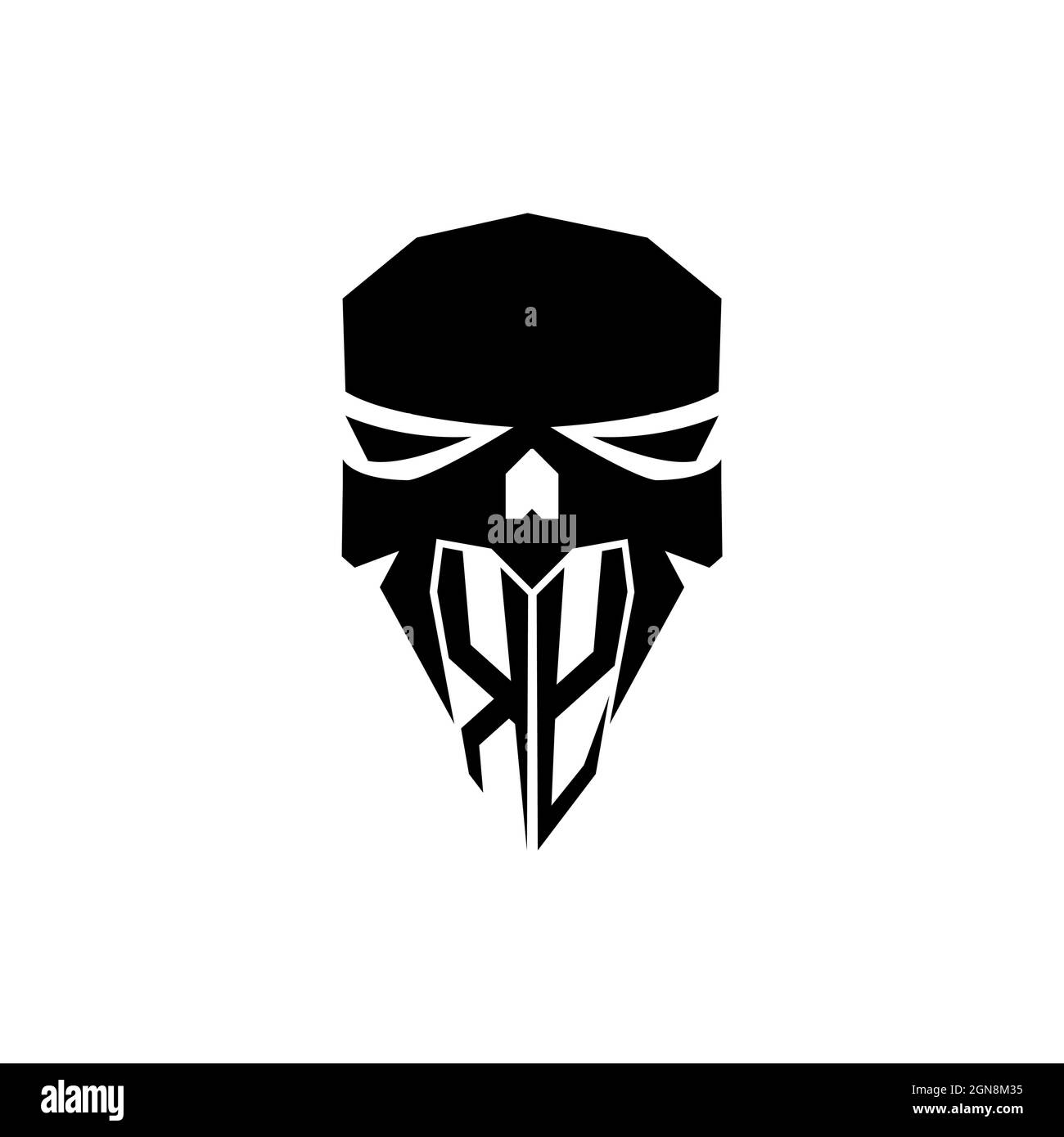 KY Initial ESport gaming logo. Modern head Skull shape template vector logo Stock Vector