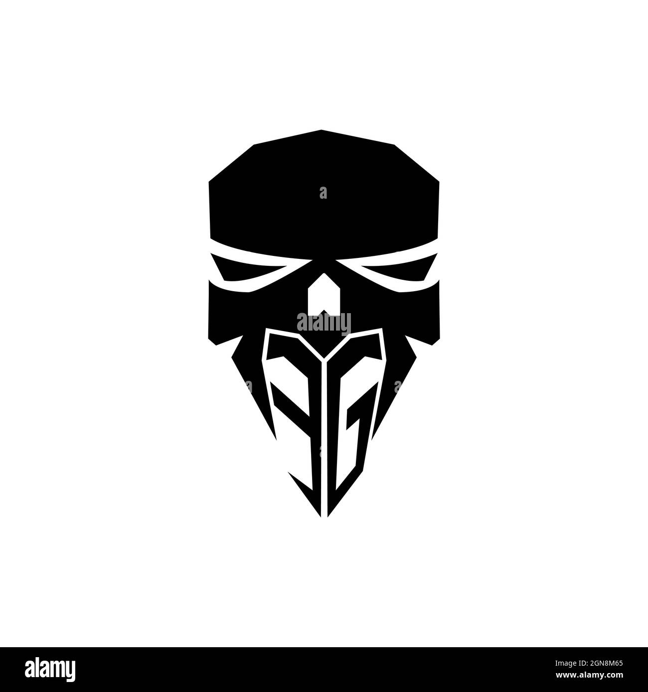 EG Initial ESport gaming logo. Modern head Skull shape template vector logo Stock Vector